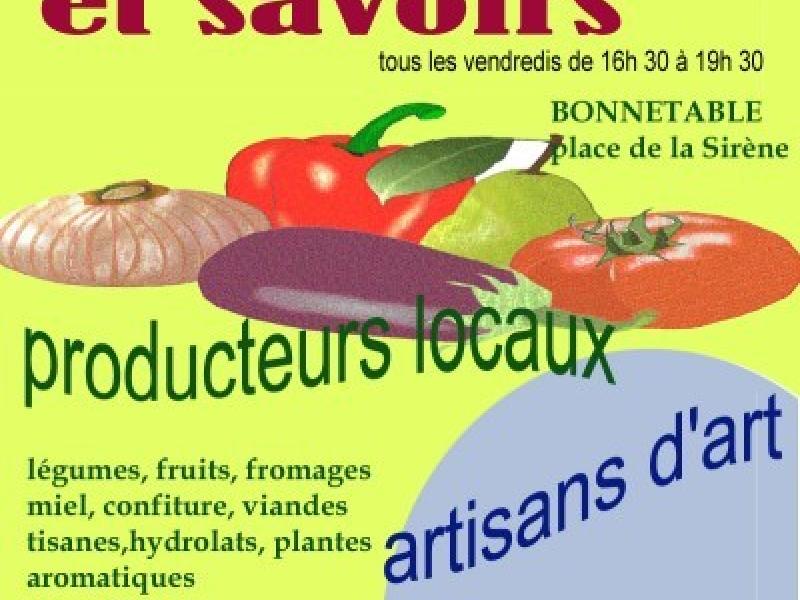 Affiche marché des saveurs