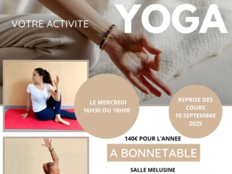 Reprise des cours de Yoga - 10 septembre 2025